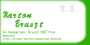 marton bruszt business card